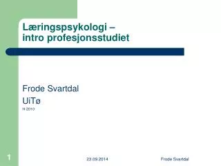 l ringspsykologi intro profesjonsstudiet