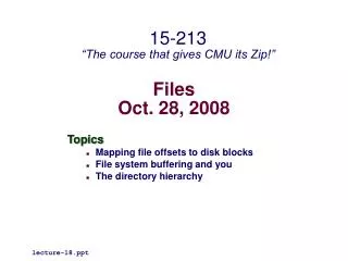 Files Oct. 28, 2008