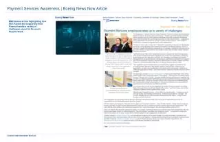 Payment Services Awareness | Boeing News Now Article