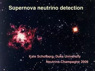 Supernova neutrino detection