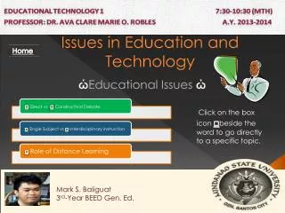 issues in education and technology