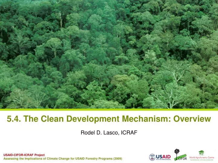 5 4 the clean development mechanism overview