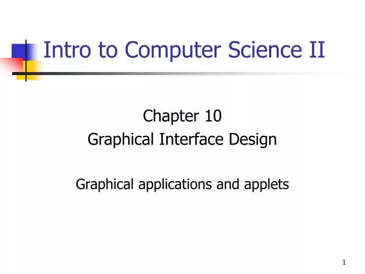intro to computer science ii