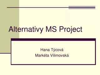 alternativy ms project