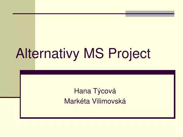 alternativy ms project