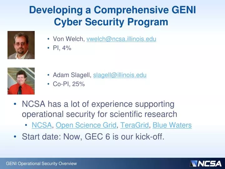 developing a comprehensive geni cyber security program