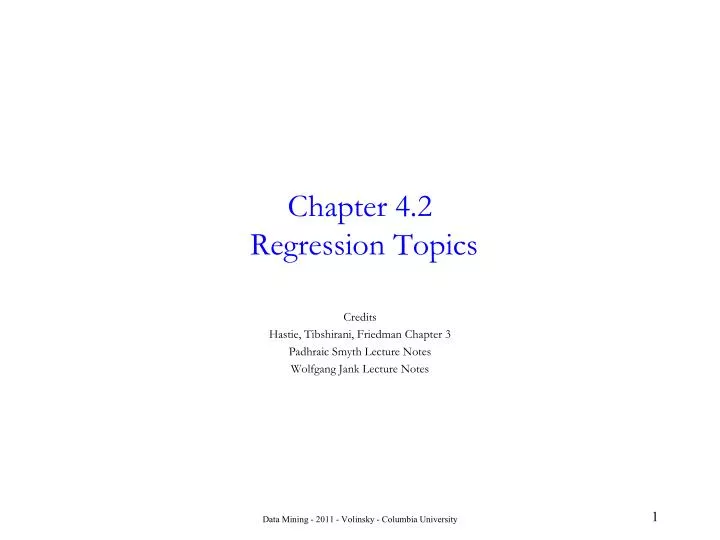 chapter 4 2 regression topics