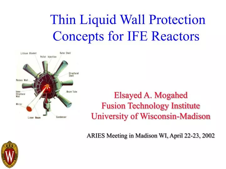 thin liquid wall protection concepts for ife reactors