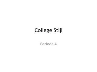 college stijl