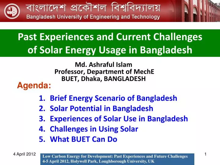 md ashraful islam professor department of meche buet dhaka bangladesh