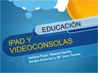 ipad y videoconsolas