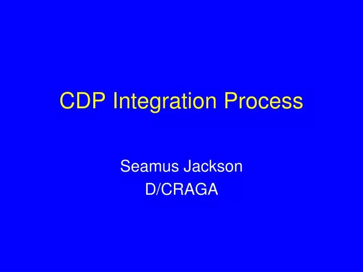 cdp integration process
