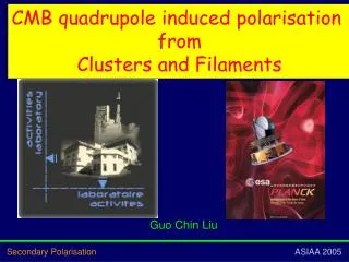 CMB quadrupole induced polarisation from Clusters and Filaments
