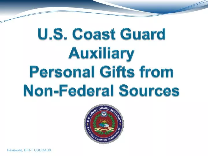 u s coast guard auxiliary personal gifts from non federal sources