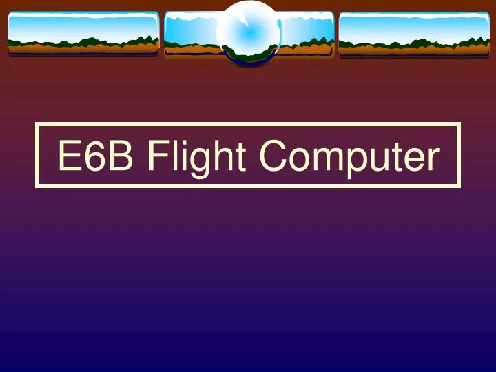 e6b flight computer