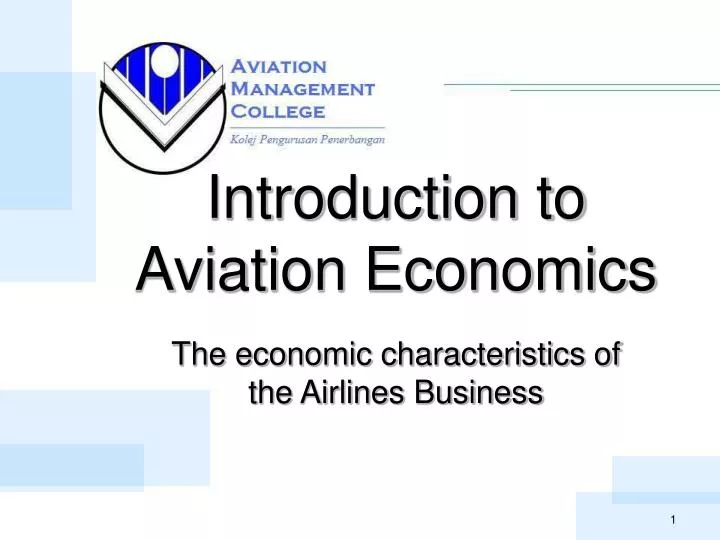 introduction to aviation economics