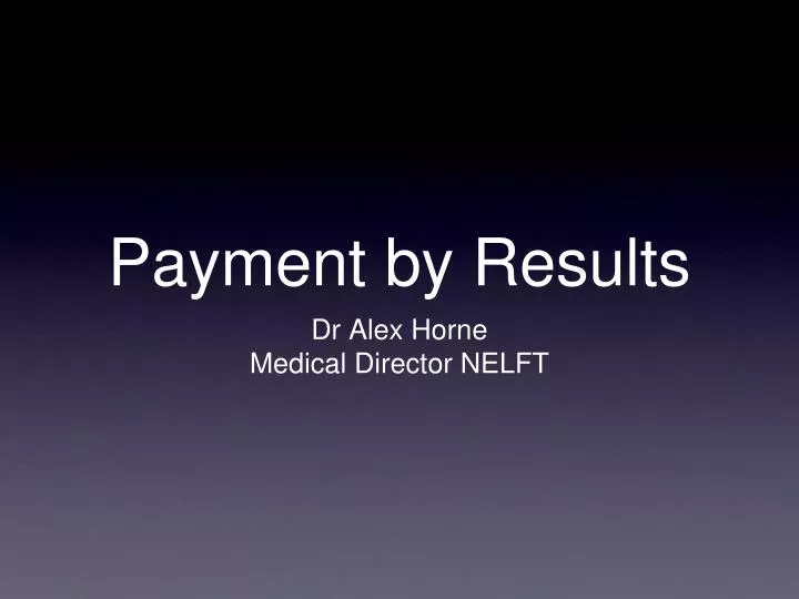 payment by results