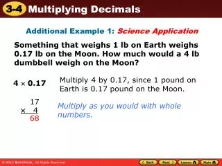 Additional Example 1: Science Application