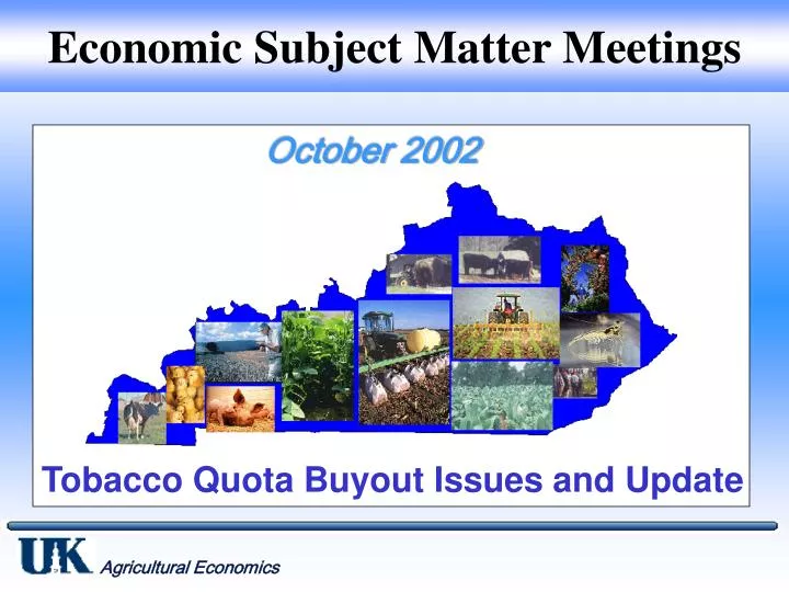 economic subject matter meetings