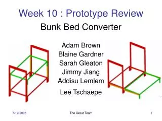 Week 10 : Prototype Review