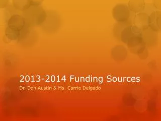 2013-2014 Funding Sources