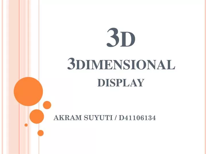 3d 3 dimensional display
