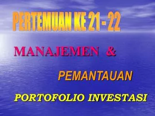 PPT - MANAJEMEN INVESTASI PowerPoint Presentation, Free Download - ID ...