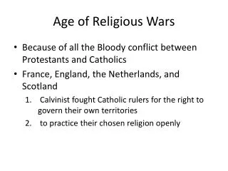 Age of Religious Wars