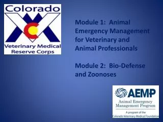 Module 1: Animal Emergency Management for Veterinary and Animal Professionals