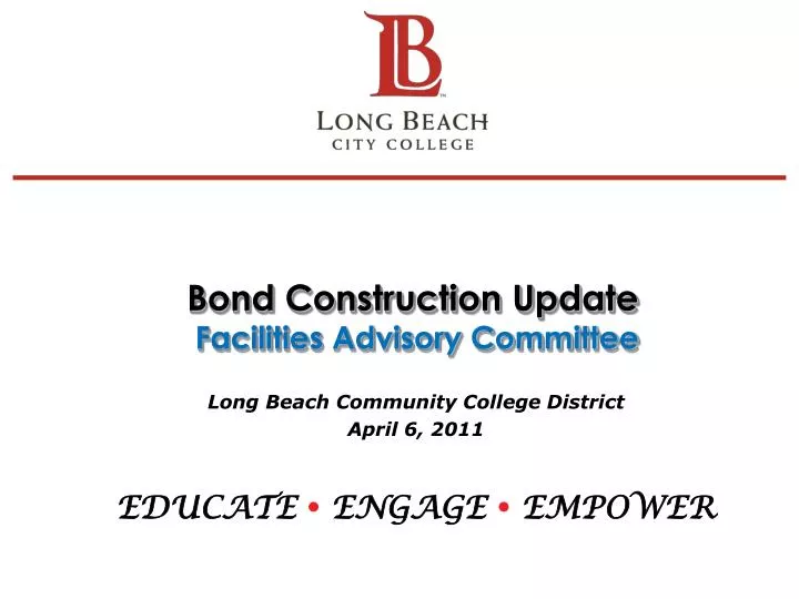 bond construction update facilities advisory committee