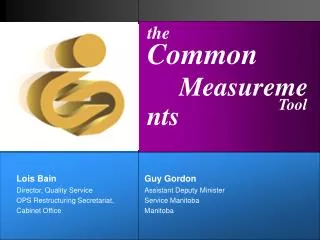 Common 		 Measurements