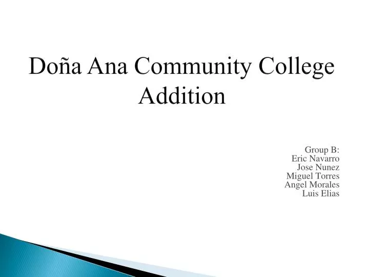 do a ana community college addition