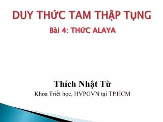 duy th c tam th p t ng