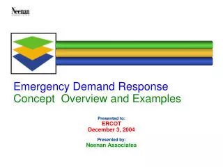 Emergency Demand Response Concept Overview and Examples