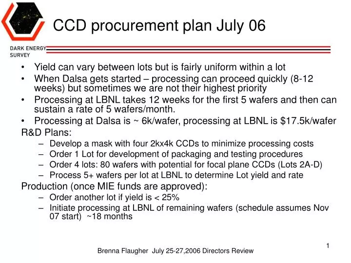 ccd procurement plan july 06