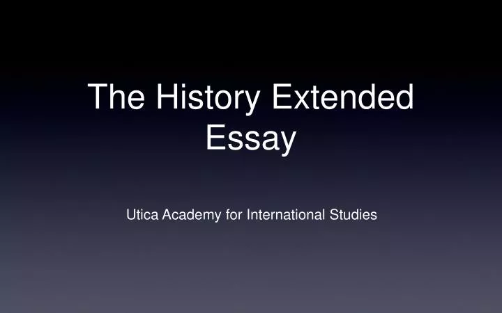 the history extended essay