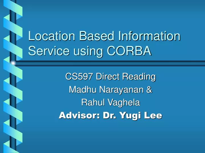 location based information service using corba
