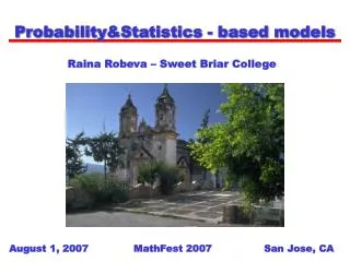 Probability&amp;Statistics - based models