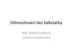 Odmocňování bez kalkulačky - slide 1