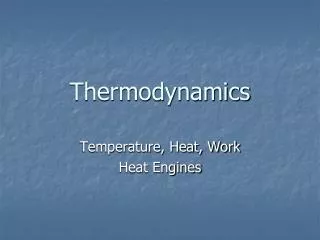 Thermodynamics