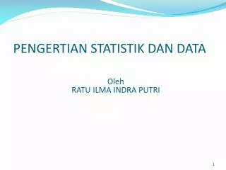 pengertian statistik dan data