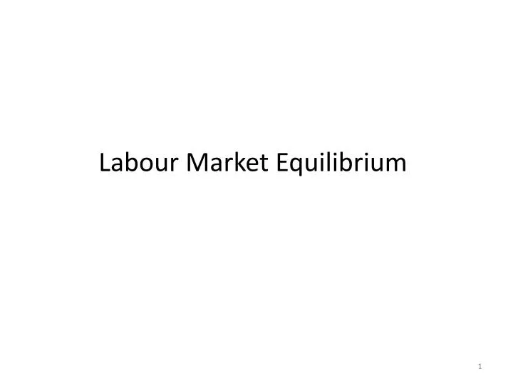 labour market equilibrium