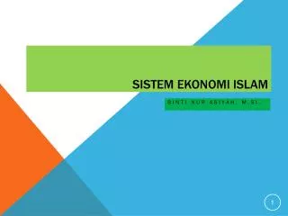 sistem ekonomi islam