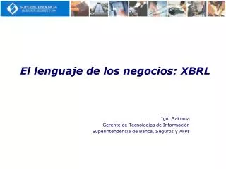 el lenguaje de los negocios xbrl