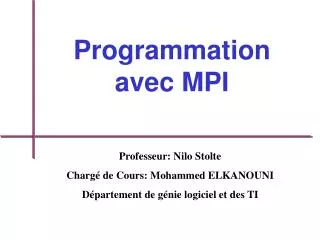 programmation avec mpi