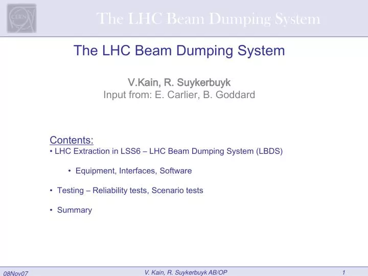 the lhc beam dumping system