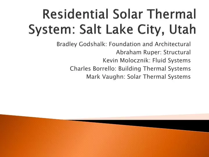 residential solar thermal system salt lake city utah