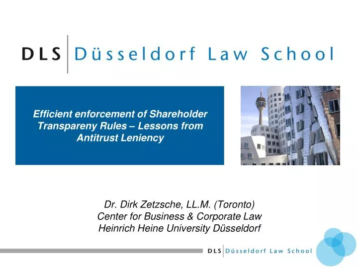 efficient enforcement of shareholder transpareny rules lessons from antitrust leniency