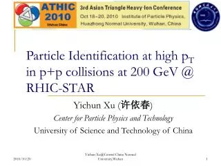 Particle Identification at high p T in p+p collisions at 200 GeV @ RHIC-STAR