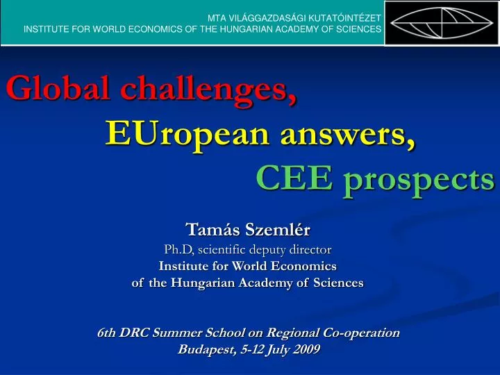 global challenges european answers cee prospects